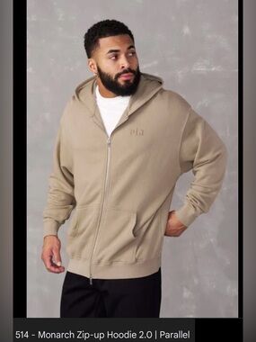 YoungLA Tan Wash 514 Double Logo Zipper Hoodie Jacket w Logo, Small UNISEX